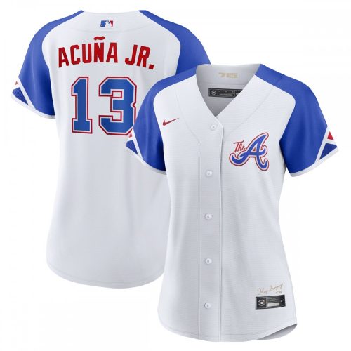 Atlanta Braves Ronald Acuña Jr. Nike Women's City Connect White Replica Player Jersey