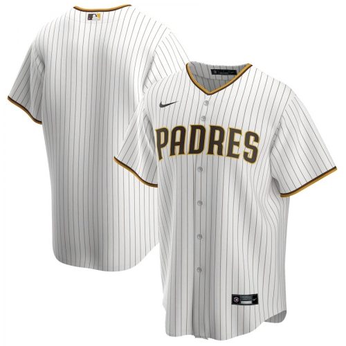 Nike Authentic MLB Apparel: Men's San Diego Padres White and Brown Home 2020 Jersey