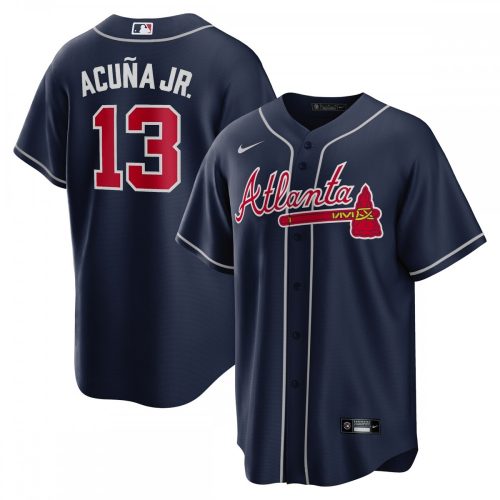 Atlanta Braves Ronald Acuna Jr. Nike Navy Alternate Player Jersey Replica