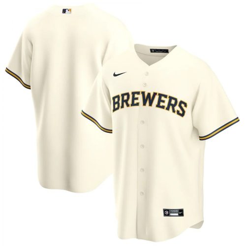 2020 Milwaukee Brewers Nike Men's Cream Home Jersey