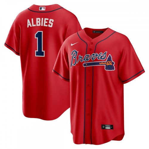 Atlanta Braves Ozzie Albies Nike Red Alternate Replica Player Name Jersey