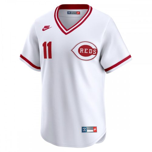 Cincinnati Reds Barry Larkin Nike Throwback Cooperstown Limited White Jersey